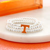 Tennessee Glitter Enamel Logo Stretch Bracelet Set