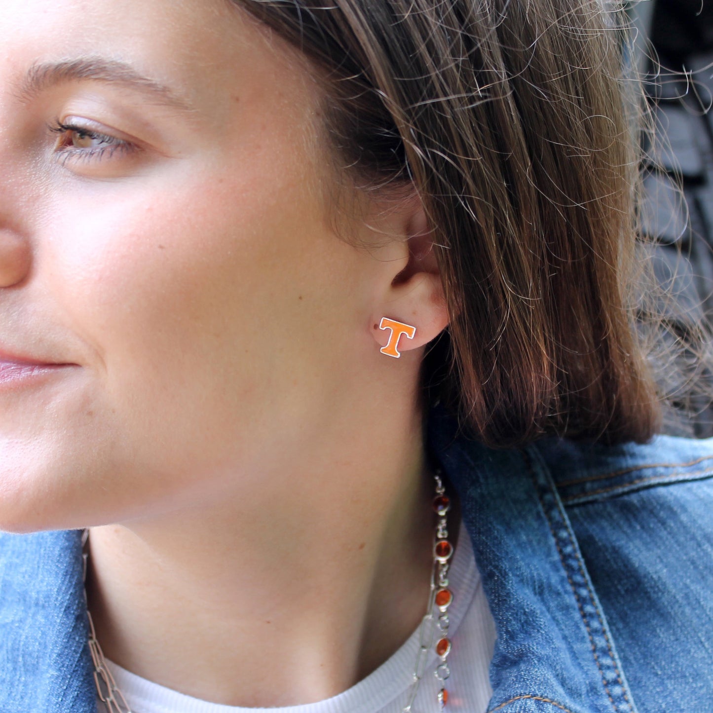 Alabama Enamel Logo Stud Earrings