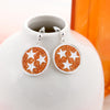 Tennessee Tri-Star Crystal Logo Earrings