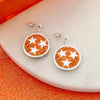 Tennessee Tri-Star Crystal Logo Earrings