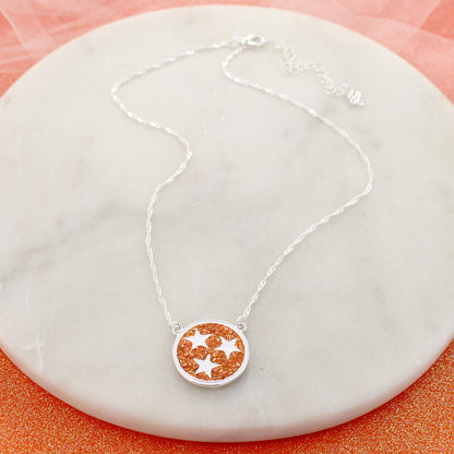Tennessee Tri-Star Crystal Logo Necklace