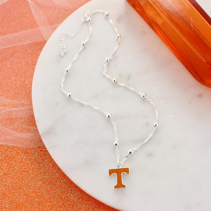 Tennessee Glitter Enamel Logo Necklace