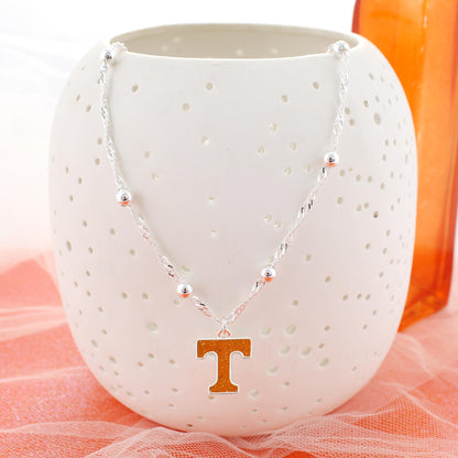 Tennessee Glitter Enamel Logo Necklace