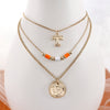 Tennessee Gold & Tube Bead Trio Necklace Set
