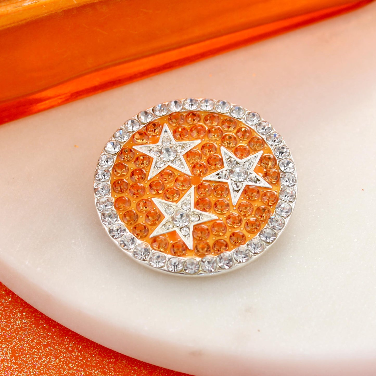 Tennessee Tri-Star Crystal Logo Pin