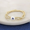 West Virginia Gold & Pearl Logo Stretch Bracelet Set