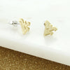 West Virginia Matte Gold Logo Stud Earrings