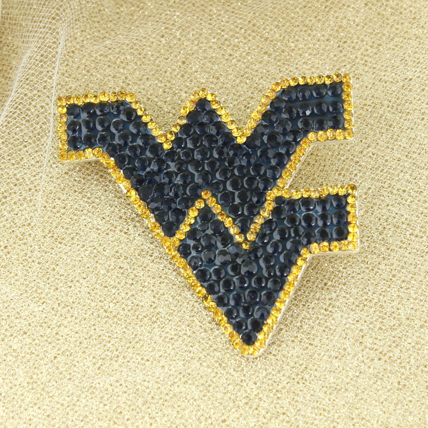 West Virginia Crystal Logo Convertible Pin/Pendant
