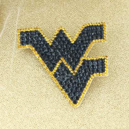 West Virginia Crystal Logo Convertible Pin/Pendant