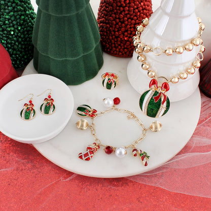 Vintage Christmas Charm Bracelet