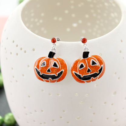 Enamel Jack-O-Lantern Halloween Gift Set