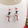 Enamel Snowman Earrings