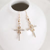 Crystal Infinity Cross Earrings