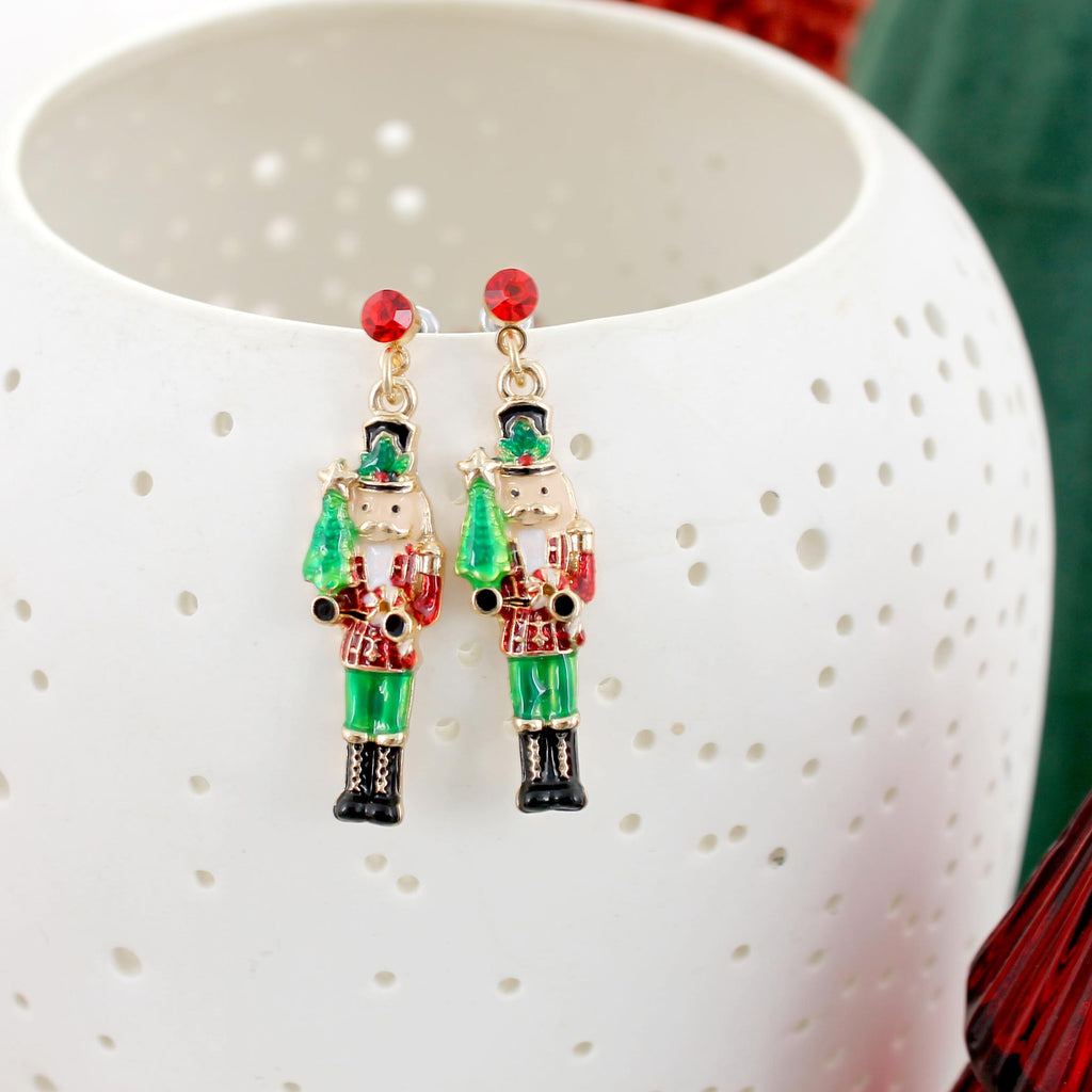 Vintage Christmas Nutcracker Earrings