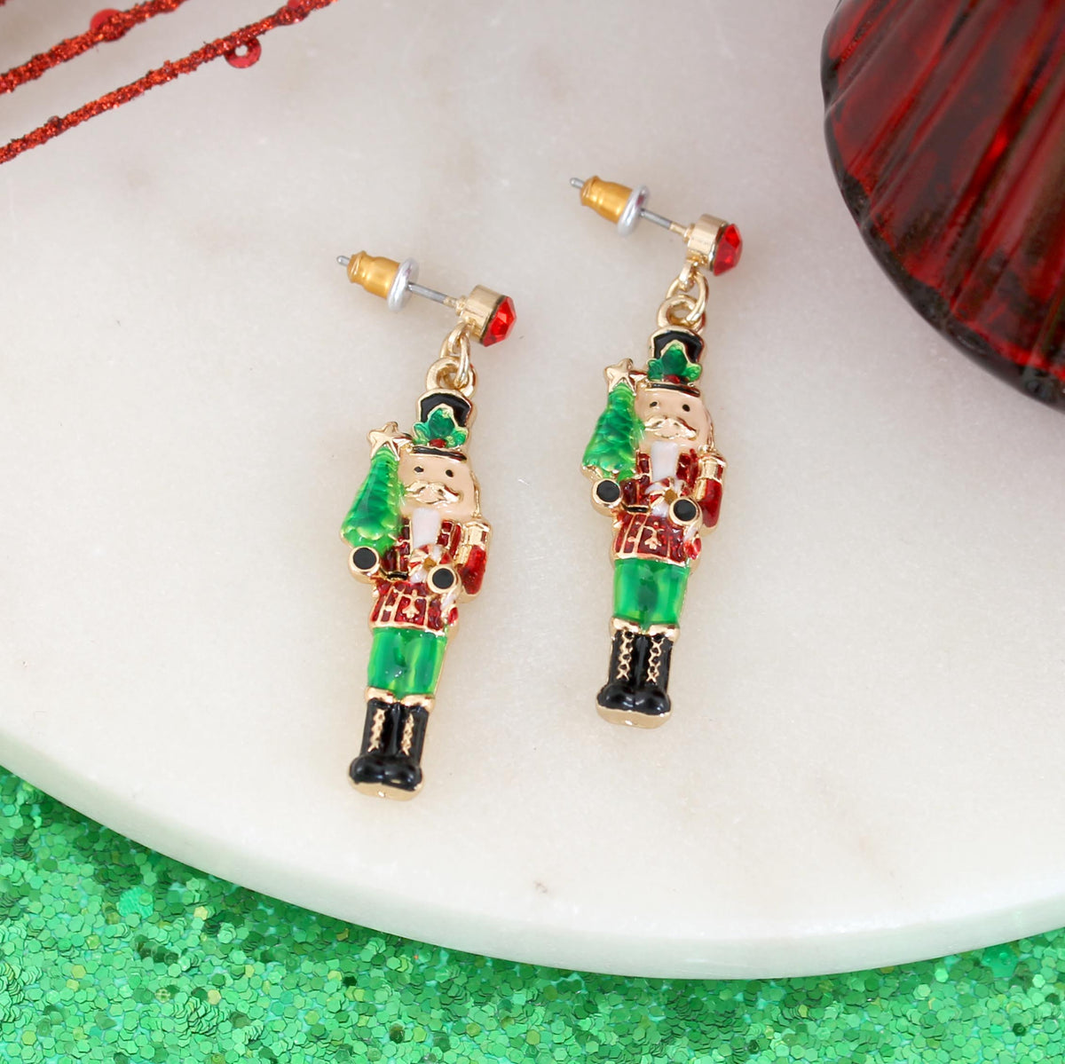 Vintage Christmas Nutcracker Earrings