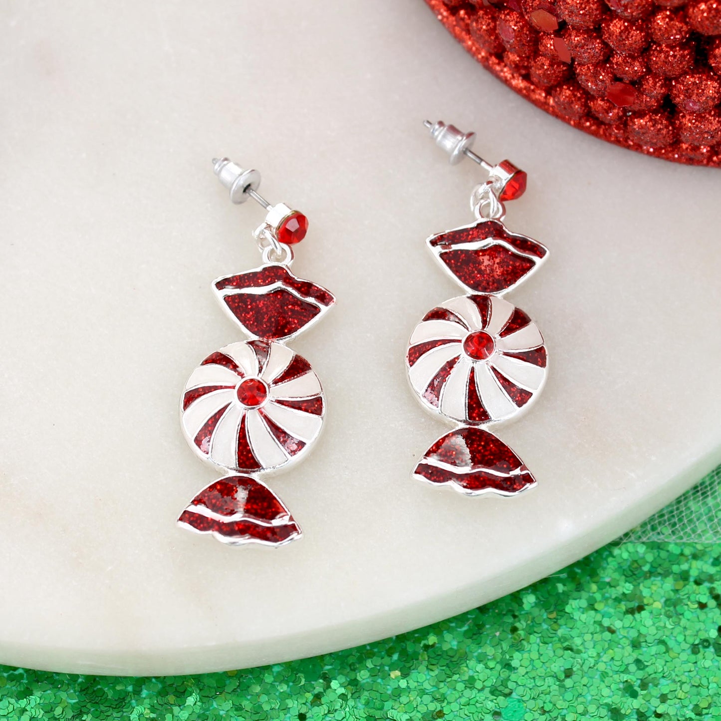 Peppermint Christmas Earrings