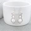 Pearl & Crystal Easter Bunny Earrings