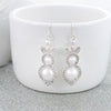Pearl & Crystal Easter Bunny Earrings