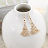 Gold & Crystal Tree Earrings