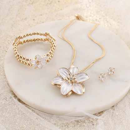 Easter Lily Stretch Bracelet