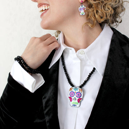 Sugar Skull Convertible Pin/Pendant
