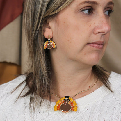Candy Corn Turkey Convertible Pin/Pendant