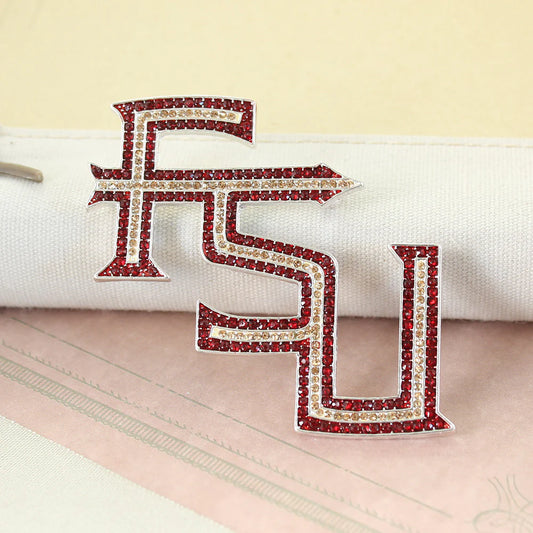 FSU Rhinestone Crystal Pin - Fan Sparkle