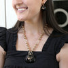 Black Pumpkin w/ Gold Spider Convertible Pin/Pendant