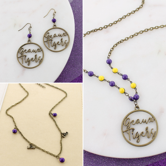LSU Slogan Cutout Gift Set