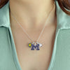 Michigan Multi Charm & Rhinestone Necklace - Fan Sparkle