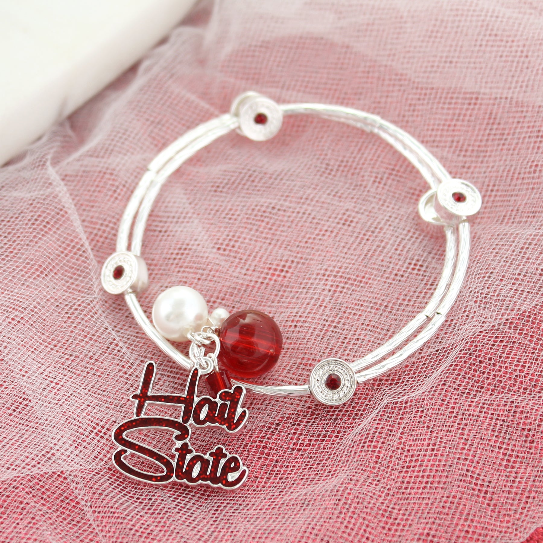 Mississippi State Slogan Wrap Bracelet - Fan Sparkle
