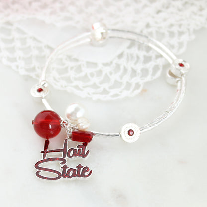 Mississippi State Slogan Wrap Bracelet - Fan Sparkle