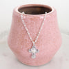 Silver Filigree & Pearl Cross Necklace