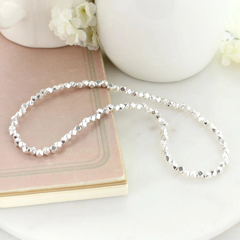 18" Silver Colored Stretch Necklace