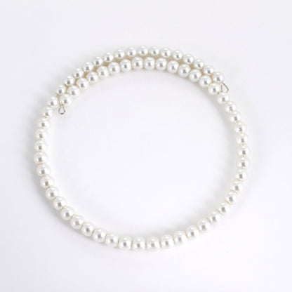 Pearl Bead Wire Wrap Neckwire