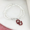 Oklahoma Crystal Logo Stretch Bracelet - Fan Sparkle