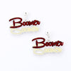 Oklahoma Slogan Earrings - Fan Sparkle
