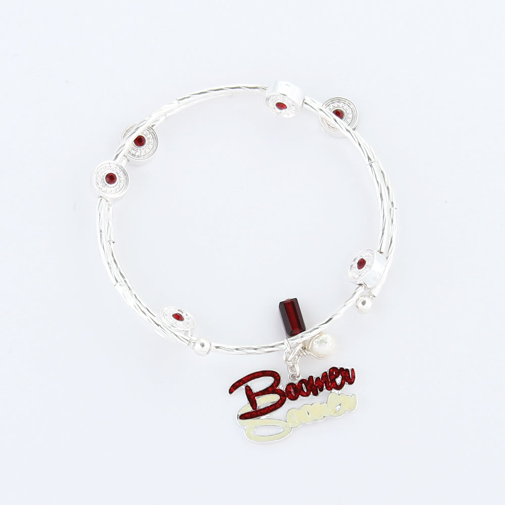 Oklahoma Slogan Wrap Bracelet - Fan Sparkle