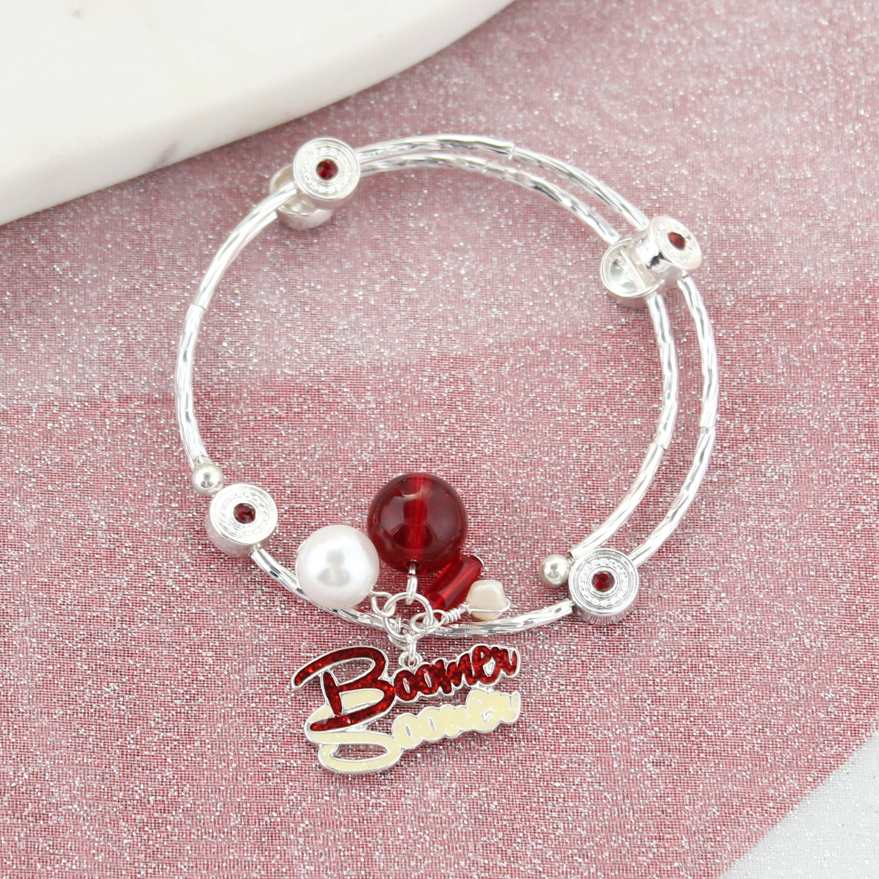Oklahoma Slogan Wrap Bracelet - Fan Sparkle
