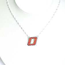 Oklahoma State Rhinestone Crystal Logo Necklace - Fan Sparkle