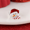 Snowman w/ Santa Hat Stretch Ring