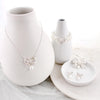 Crystal Bow & Pearl Stretch Bracelet