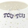 TCU Enamel Logo Earrings - Fan Sparkle