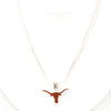 Texas Enamel Logo Necklace - Fan Sparkle