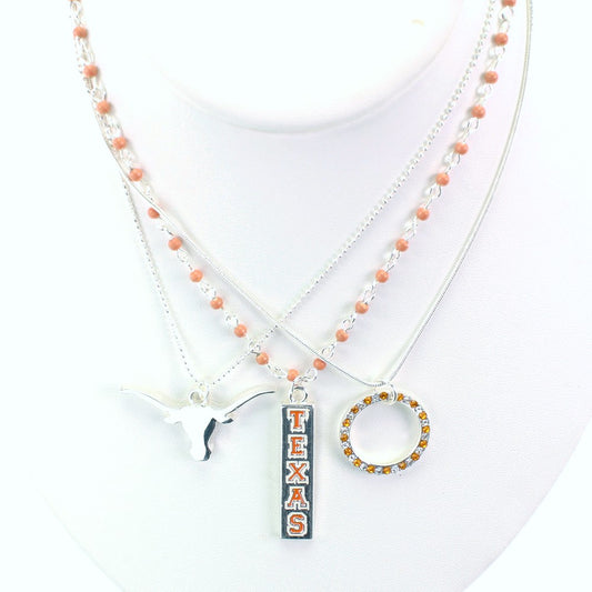 Texas Silver Trio Necklace - Fan Sparkle