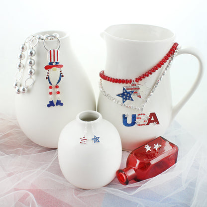Uncle Sam Dangle Leg Gnome Convertible Pin/Pendant
