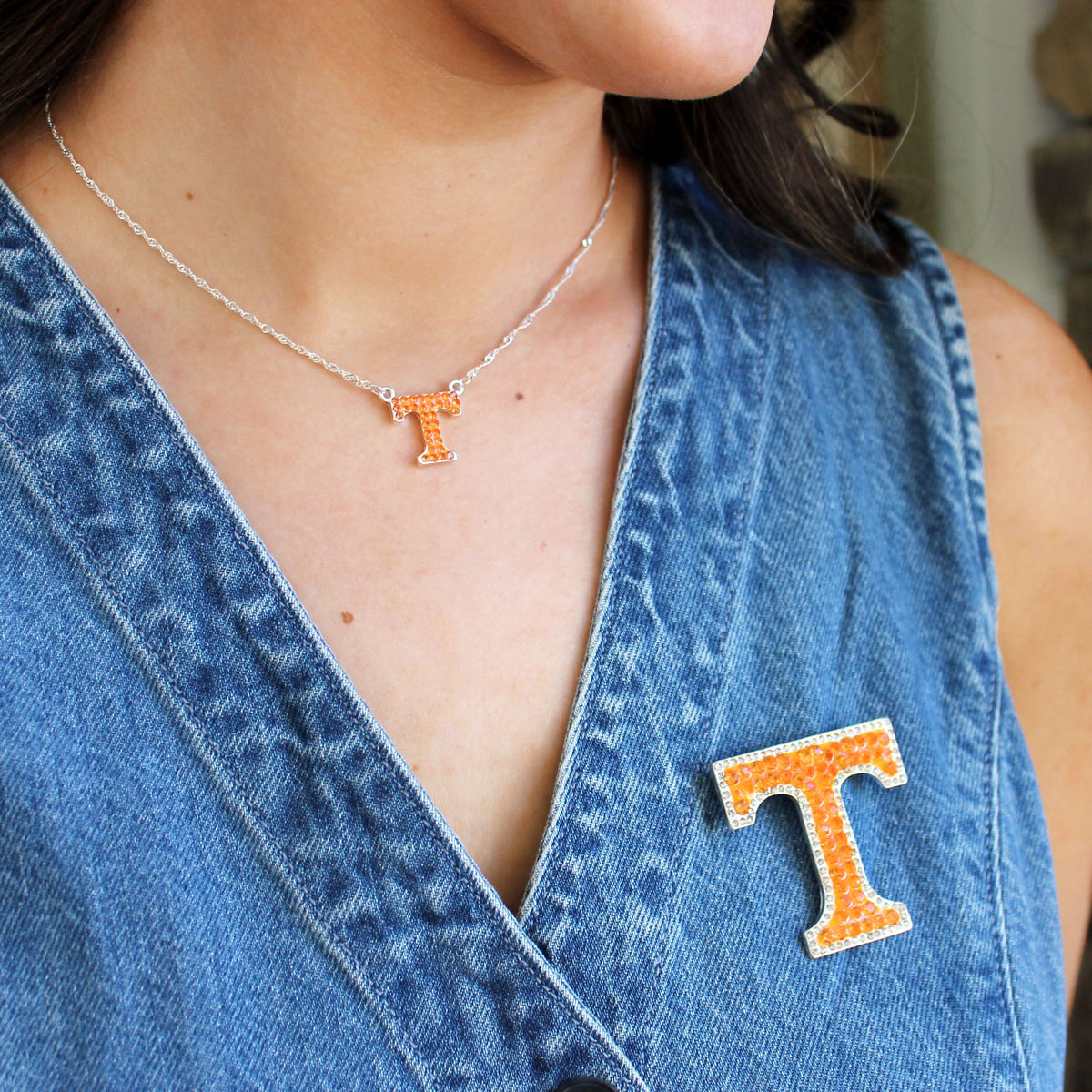 Tennessee Crystal Logo Pin