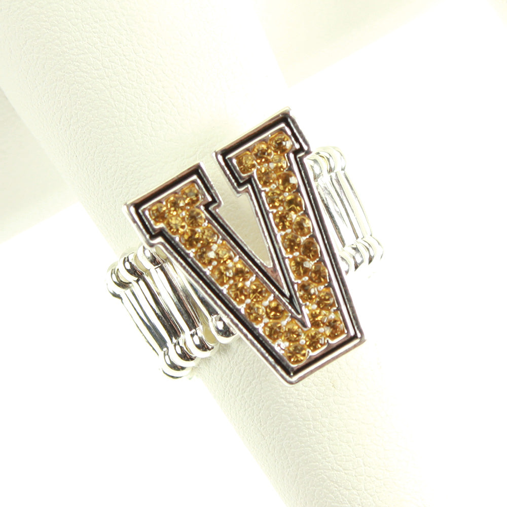 Vandy Rhinestone Crystal Stretch Ring