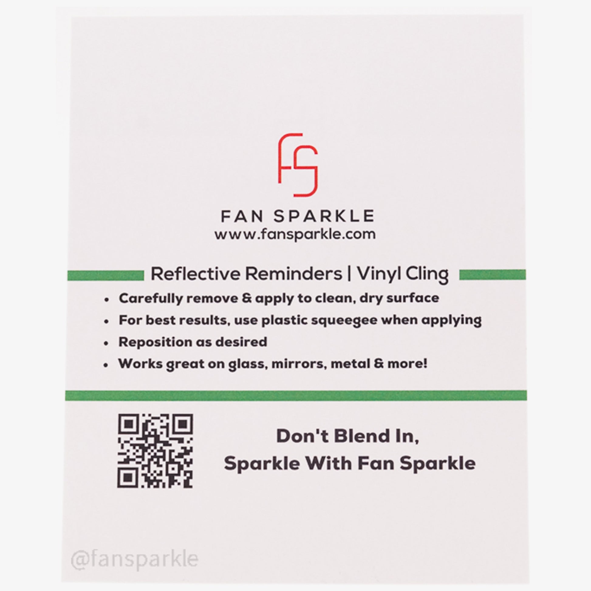 Be Mindful Grateful Positive True Kind Vinyl Cling - Fan Sparkle