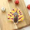 Enamel Turkey Thanksgiving Convertible Pin/Pendant